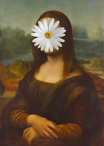 Мона Лиза и ромашка арт (6).png