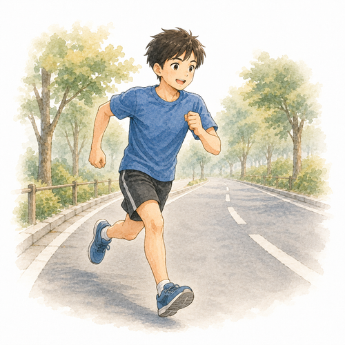 2. 走ります（はしります）［道を～］— berlari di jalan.png