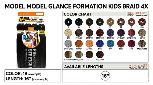 Model Model Formation Kids Braid 4X