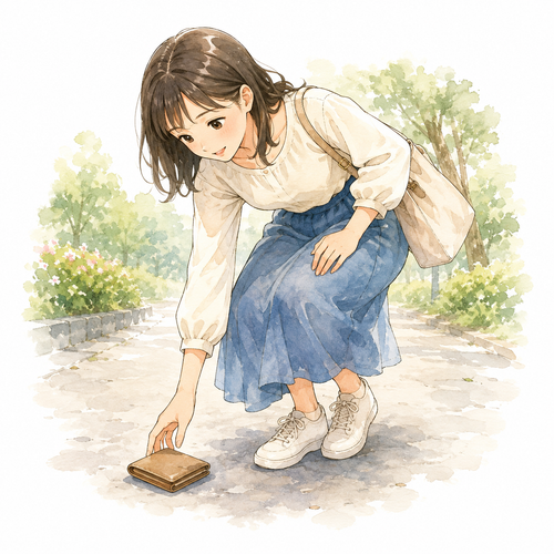 8. 拾います（ひろいます）— memungut.png