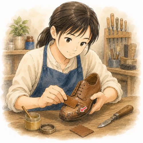 3. つま先修理（つまさきしゅうり）— perbaikan ujung depan sepatu.png