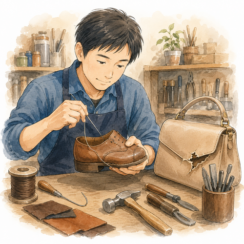 1. 靴・かばん修理（くつ・かばんしゅうり）— perbaikan sepatu dan tas.png