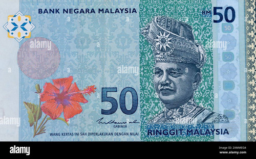 the blue and green coloured rm50 banknote from the 4th series shows a portrait of abdul rahman of ne.jpg