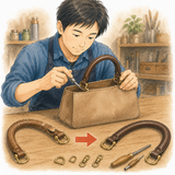 7. ハンドル・持ち手交換（ハンドル・もちてこうかん）— mengganti pegangan tas