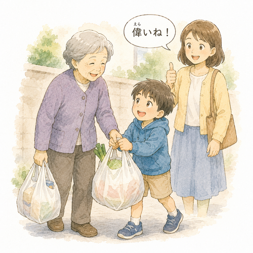 9. 偉い（えらい）— hebat, patut dipuji.png