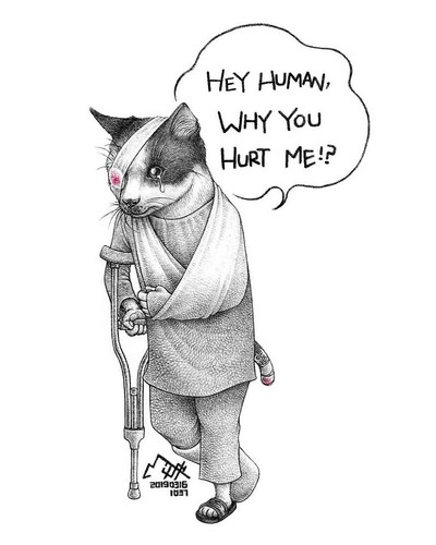 Artist shows Shocking Illustrations About Animal Abuse that many humans will surely be ashamed of 5e.jpg