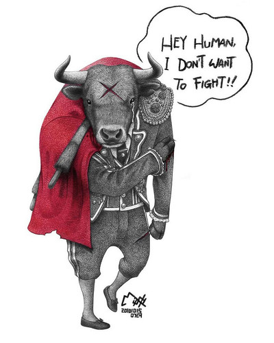 Artist shows Shocking Illustrations About Animal Abuse that many humans will surely be ashamed of 5e.jpg