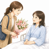 11. お見舞い（おみまい）— hadiah atau kunjungan untuk orang sakit