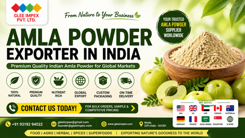 Amla Powder Exporter in India Premium Quality Indian Amla Powder Supplier & Export Company GLEE IMPE.png