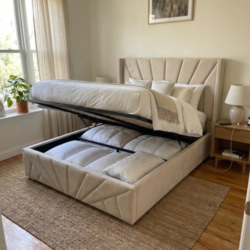 Double ottoman bed the storage is real.png