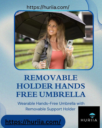 Wearable Hands-Free Umbrella with Removable Support Holder.jpg
