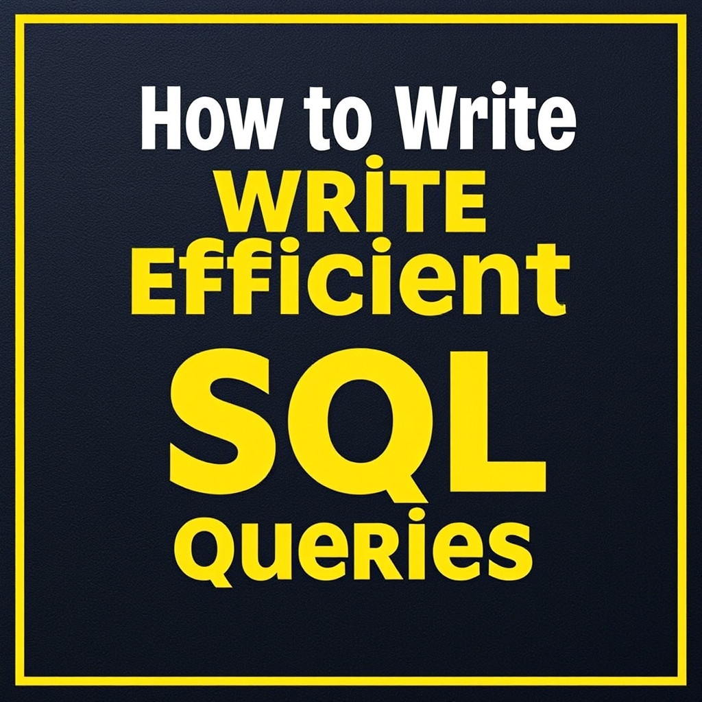 How to Write Efficient SQL Queries for Optimal System Performance