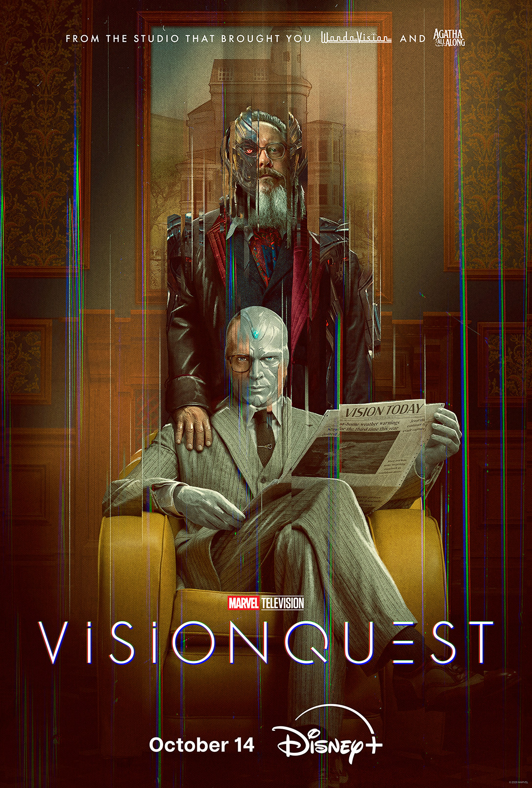 Pôster oficial de VisionQuest com Visão e Ultron