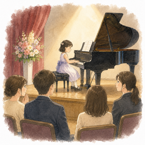 17. 発表会（はっぴょうかい）— acara pertunjukan presentasi.png