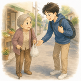 26. ［お］年寄り（［お］としより）— orang lanjut usia