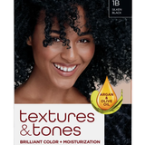 Clairol Textures &amp; Tones Permanent Moisture Rich Color 1B Silken Black