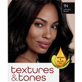 Clairol Textures &amp; Tones Permanent Moisture Rich Color 1N Natural Black