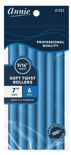 Annie Soft Twist Rollers 7%22 Length 9:16%22 Diameter Blue 6 Count #1202.png