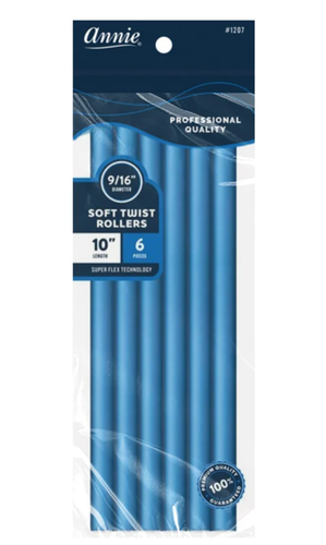 Annie Soft Twist Rollers 10%22 Length 9:16%22 Diameter Blue 6 Count #1207.png