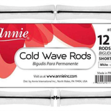 Annie Cold Wave Rods Short White (12 Count) #1110