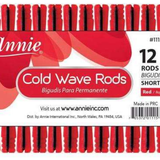 Annie Cold Wave Rods Short Red (12 Count) #1115
