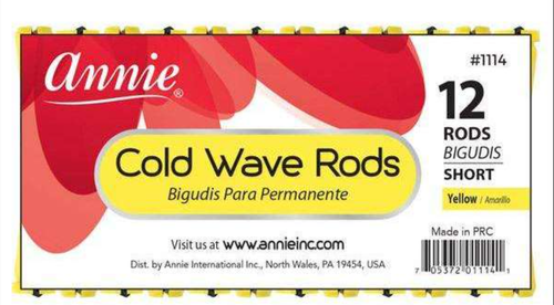 Annie Cold Wave Rods Short Yellow (12 Count) #1114.png