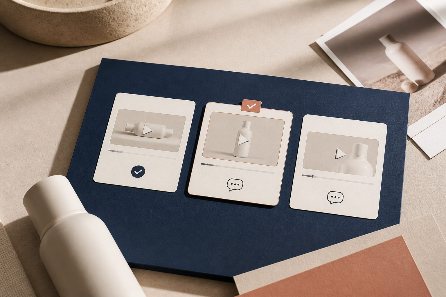 Product video variations awaiting human approval