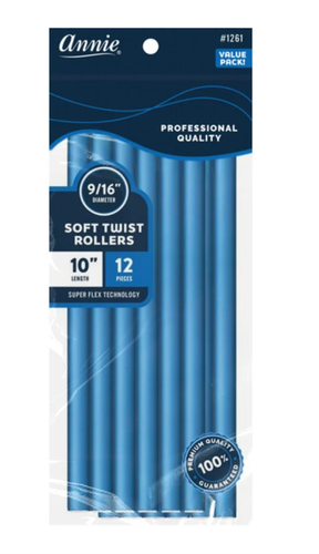 Annie Soft Twist Rollers 10%22 Length 9:16%22 Diameter Blue 12 Count #1261.png