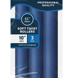 Annie Soft Twist Rollers 10%22 Length 1 1:4%22 Diameter Blue 3 Count #1217