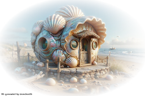 ein muschelhaus am strand (6)