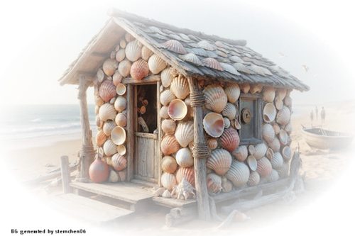 ein muschelhaus am strand (5)
