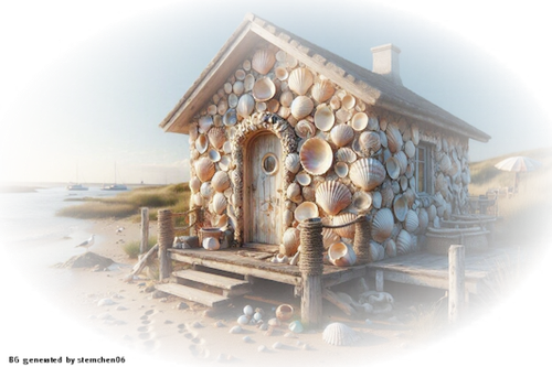 ein muschelhaus am strand (7)