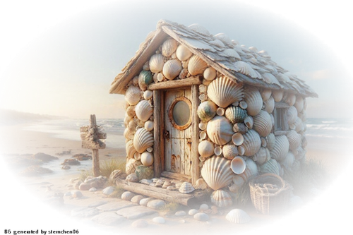 ein muschelhaus am strand (8)