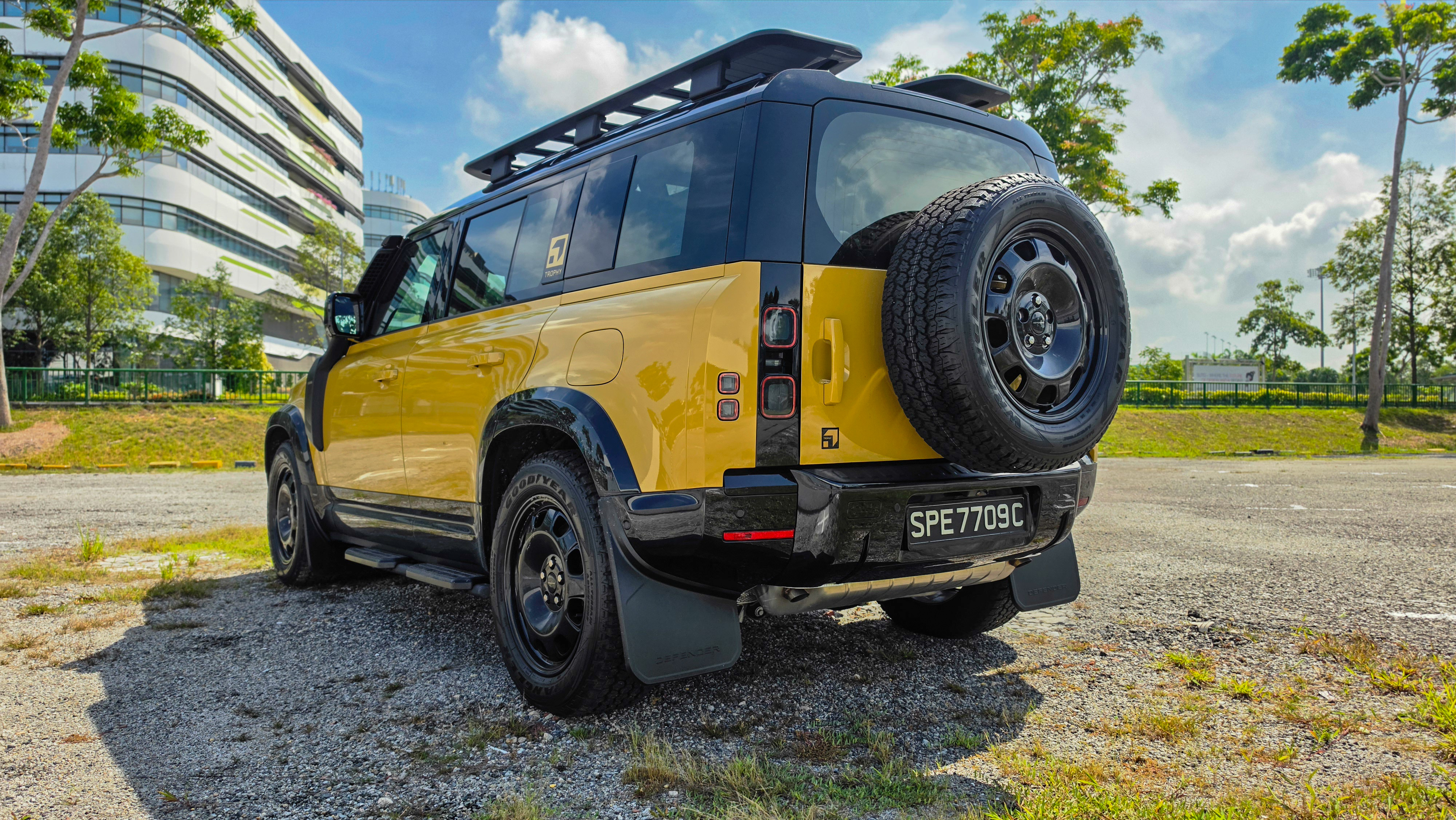 Defender 110 Trophy Edition rear back view