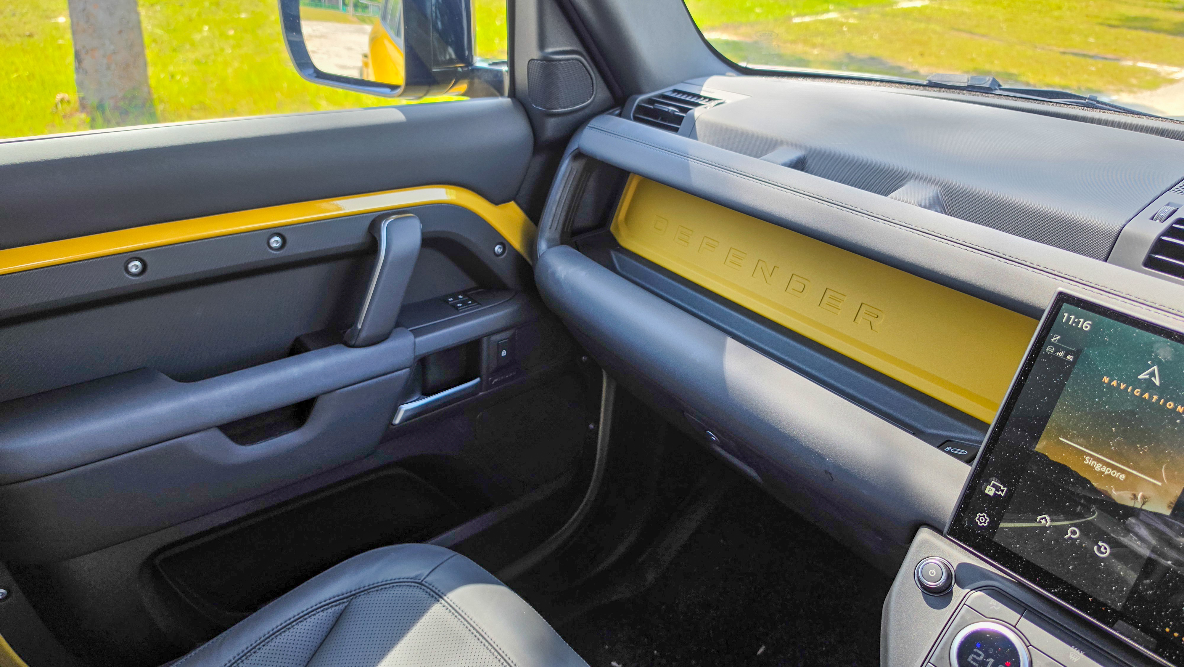 Defender 110 Trophy Edition front passenger dashboard