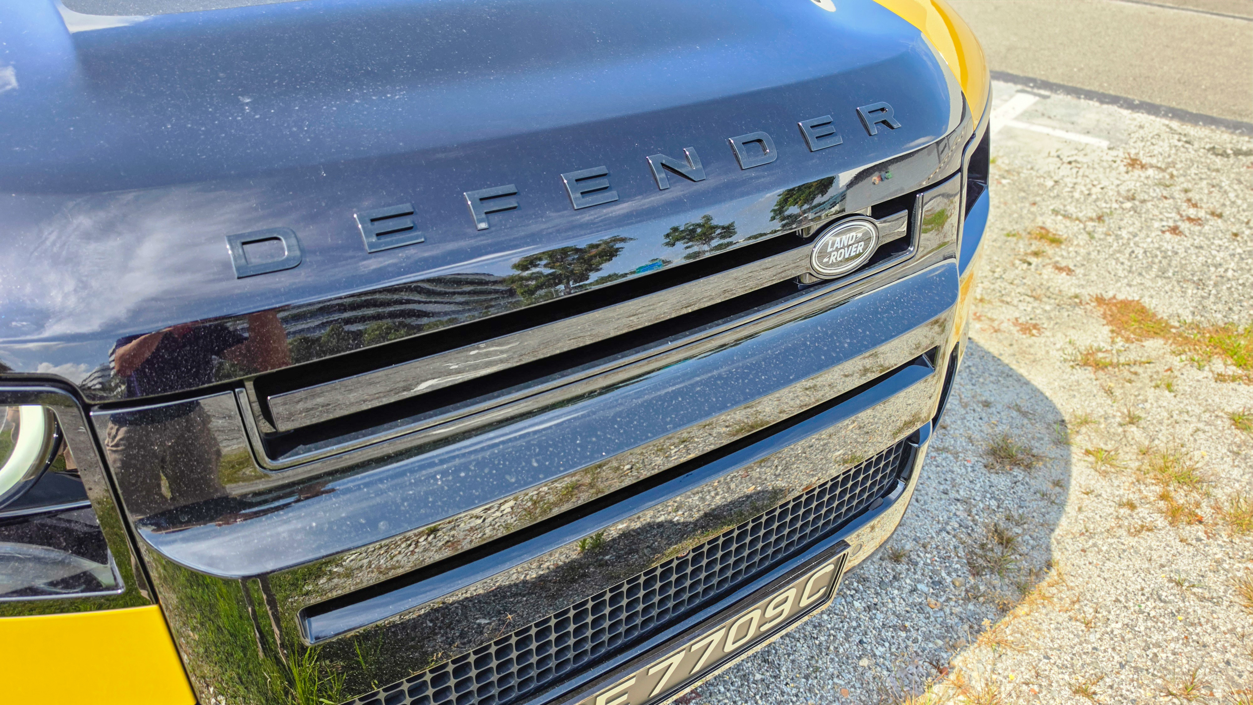 Defender 110 Trophy front bonnet with Defender logo