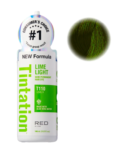 Red by Kiss Tintation Semi Permanent Hair Dye T110 Lime Light.png