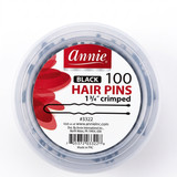 Annie Hair Pins (100 Count) Black, 1 3:4'' Crimped