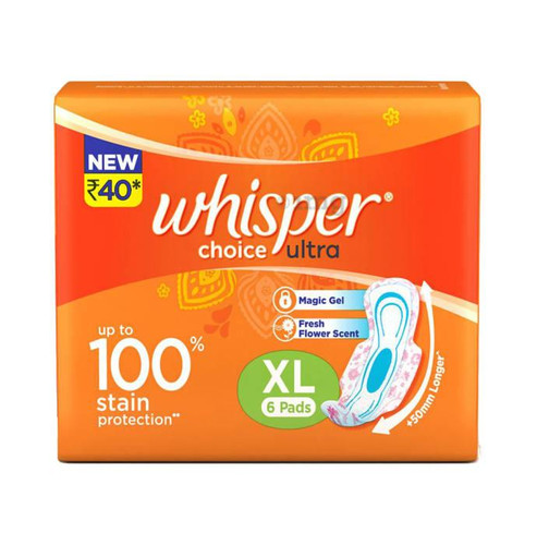 whisper choice ultra sanitary pads extra long xl 6 pads quick pantry.jpg