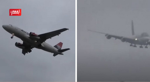 DRAMA NA NEBU IZNAD KRALJEVA: AVION VIŠE PUTA POKUŠAO DA SLETI, OLUJA GA PRIMORALA NA PREUSMERAVANJE!
