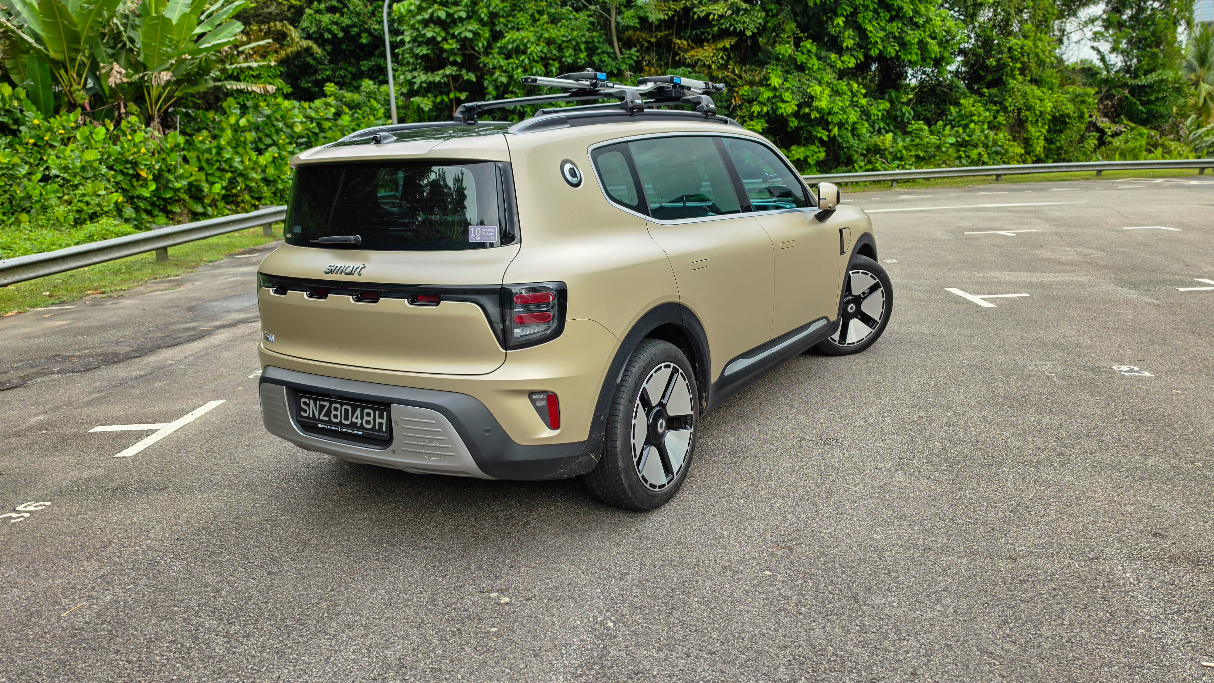 smart #5 Premium rear view showing 20-inch rims