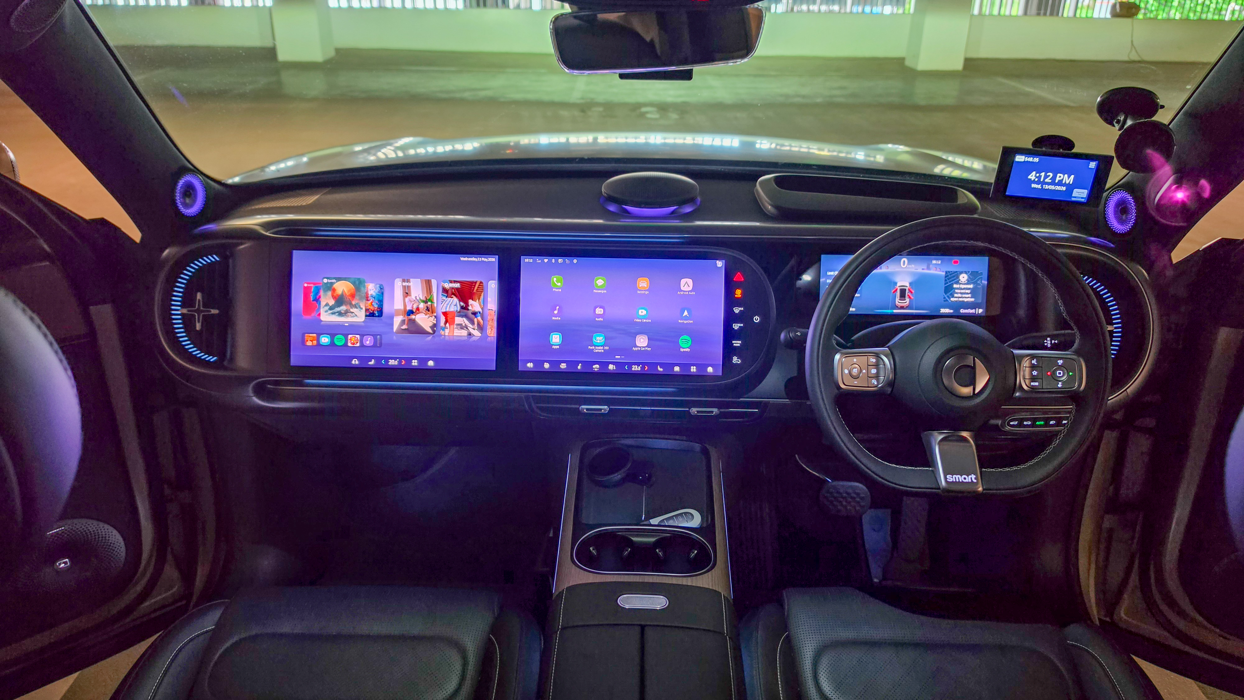 smart #5 Premium dashboard overview with front passenger display