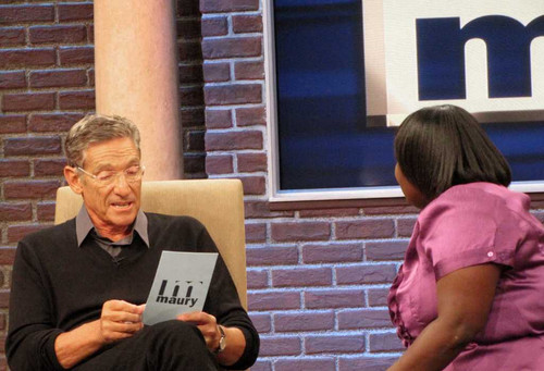 Maury Povich is shown on the set of his syndicated talk show, "Maury," in Stamford. Povich, who shar.jpg