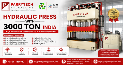 Hydraulic Press with 3000 Ton India | Parrytech hydraulics.png