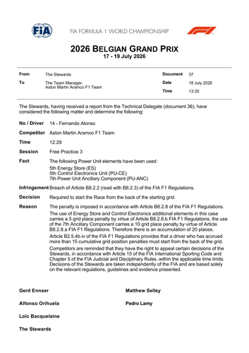 [Belgian GP]Doc 37 Infringement Car 14 Change to PU elements page 1.png