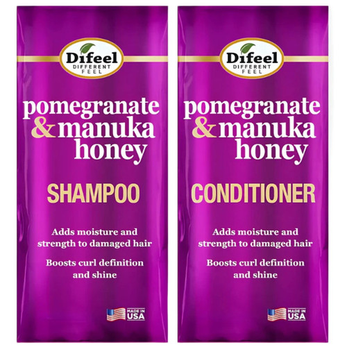 Difeel Shampoo and Conditioner Packet Pomegranate + Manuka Honey 2 x 1 oz.jpg