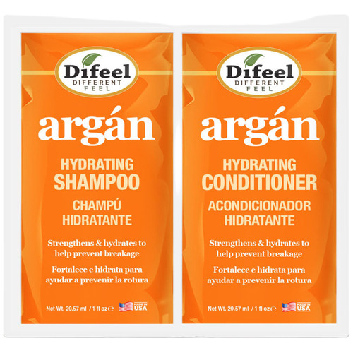 Difeel Shampoo and Conditioner Packet Argan Hydrating 2 x 1 oz.jpg