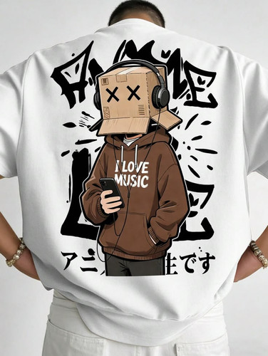Men's Casual Figure Graphic Print Round Neck Short Sleeve T Shirt, Minimalist Daily Wear.1