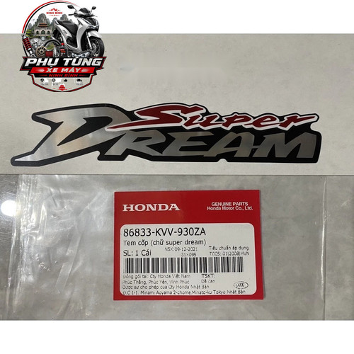 Tem Cốp Dream 100 Family (Chữ Super Dream ) ( 1 Chữ ) Honda ( 86833KVV930ZA ) 1 3 logo.jpg