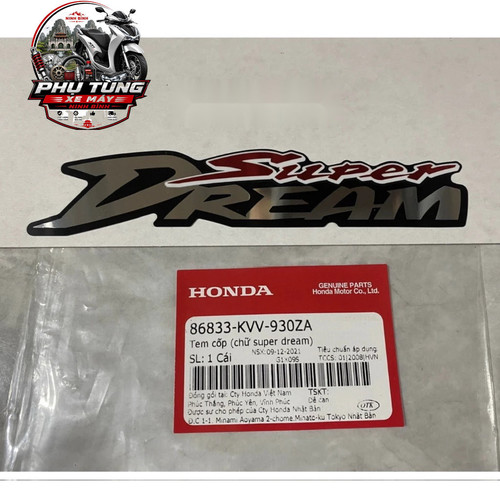 Tem Cốp Dream 100 Family (Chữ Super Dream ) ( 1 Chữ ) Honda ( 86833KVV930ZA ) 1 2 logo.jpg